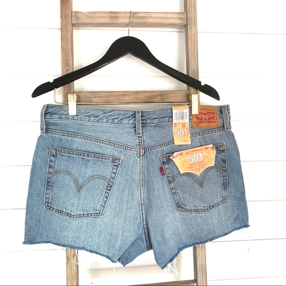 Levi’s 501 Mid Rise Raw Denim Short NWT